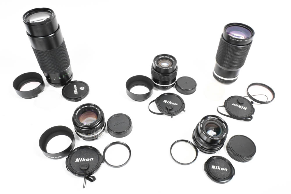 Nikon FA FG Body 24/35-135/50/75-300/100mm Lens Motor Drive